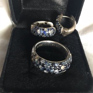 Naturale Blue Sapphire Ring & Earings size 7